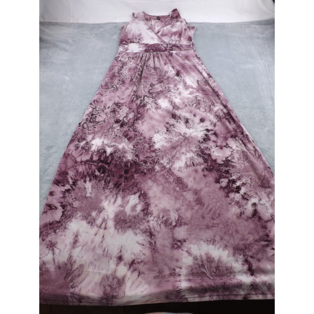 Woosea Maxi Dress Women's Large Purple/Pinkish/White‎ Tie Dye Sleeveless - Picture 2 of 16